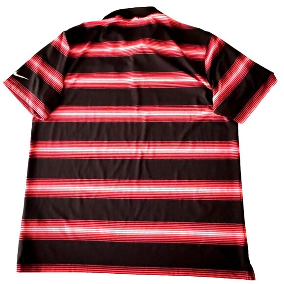 Nike Golf Polo Shirt Mens XL Black Red Pink Gradient Tour Performance Stretchy - Picture 3 of 6